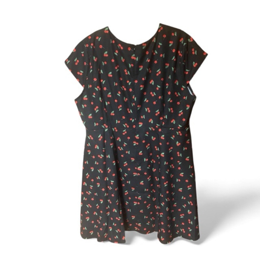 Luukse Cherry Print Faux Wrap Dress - Picture 3 of 5